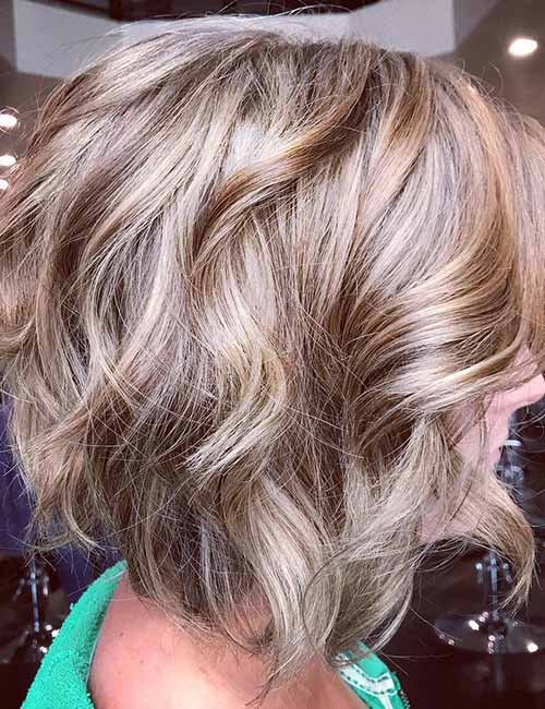 Ash Blonde Layered Bob