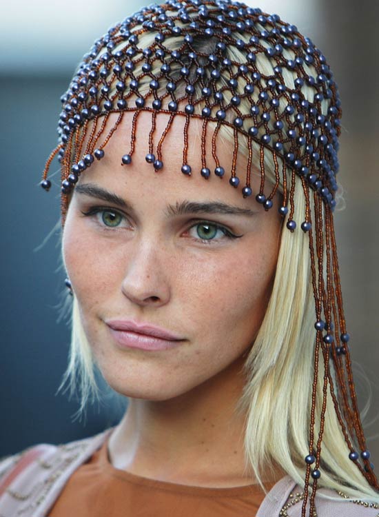 Beaded Bohemian Cap