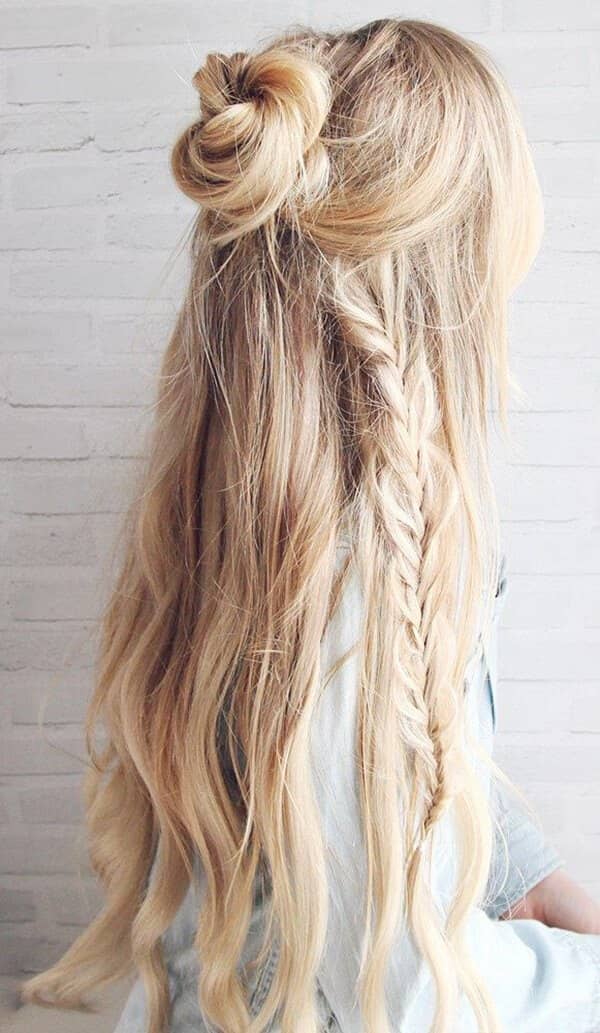 Braid with Flower Bun