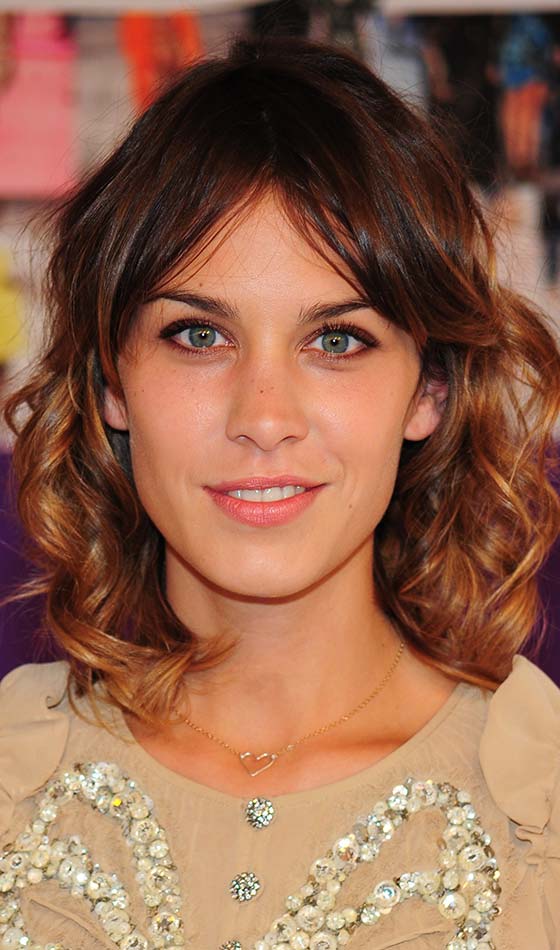 Curls With Mid Parted Bangs
