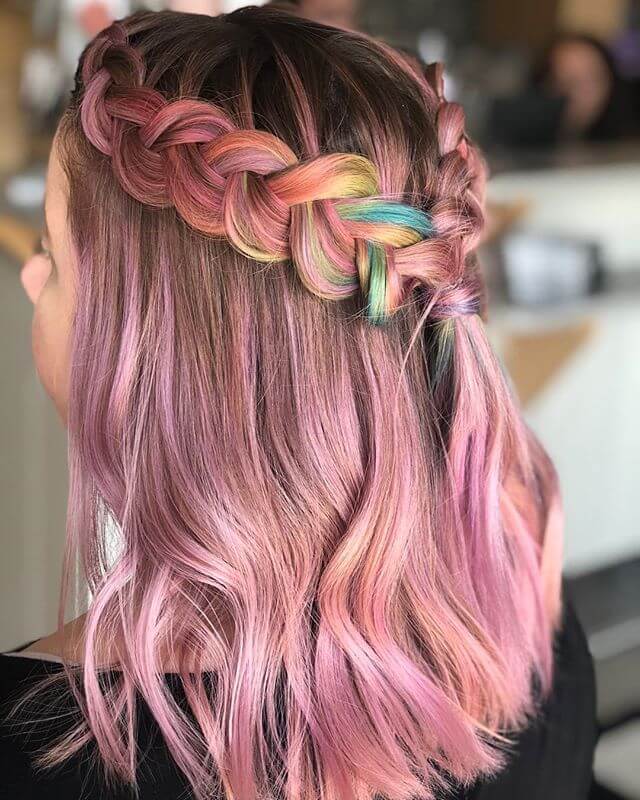 Cute Rainbow Braids