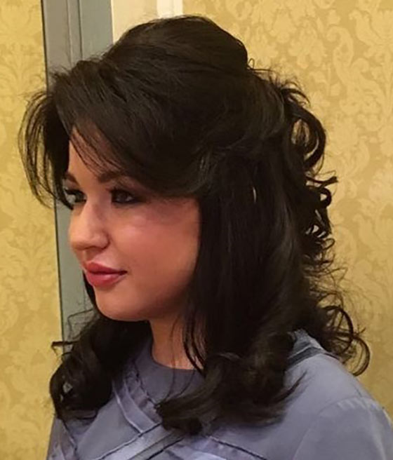 Elegant Bumped Up Side Swept Bangs