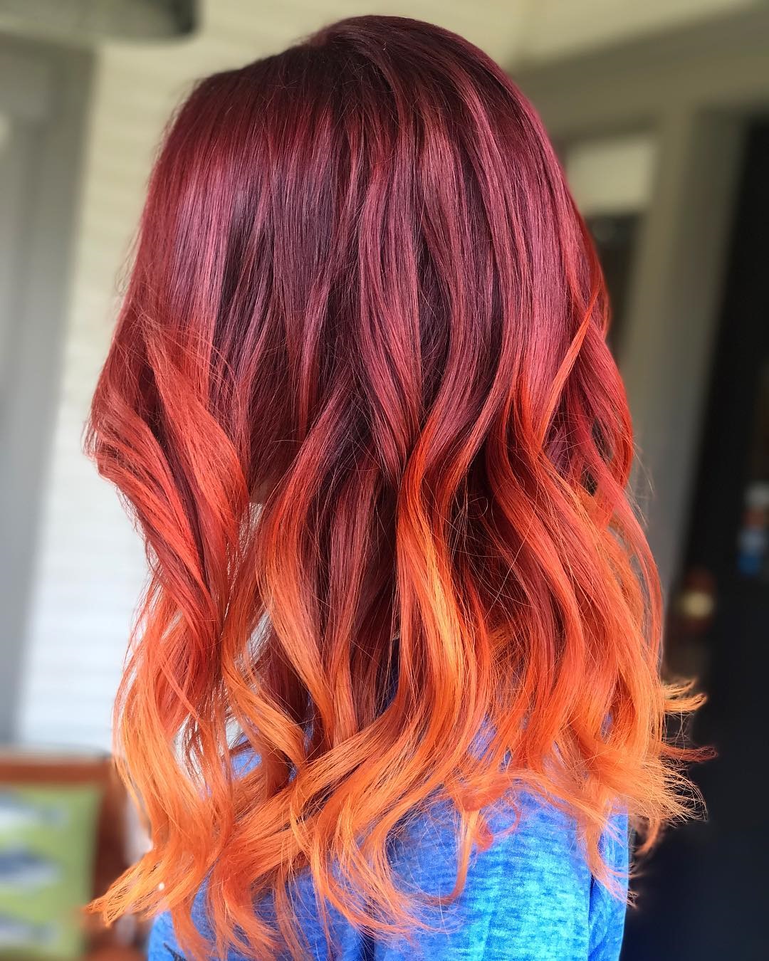 Fiery Red Ombre