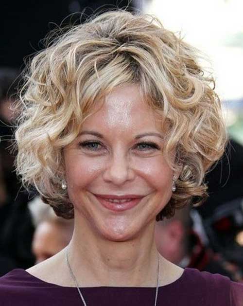 Meg Ryan Curly Cute Bob Hair for Over 40