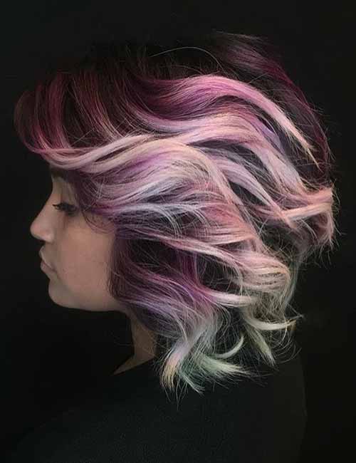 Pink Mermaid Layered Bob