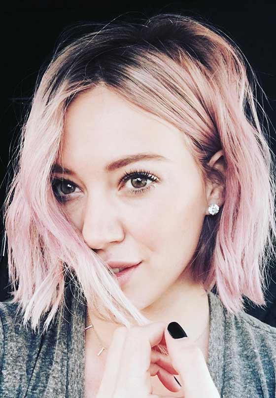 Short Hair With Pastel Colors