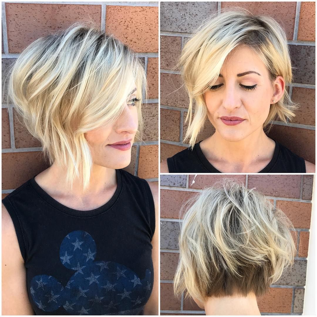 Short Messy Upside Down Bob