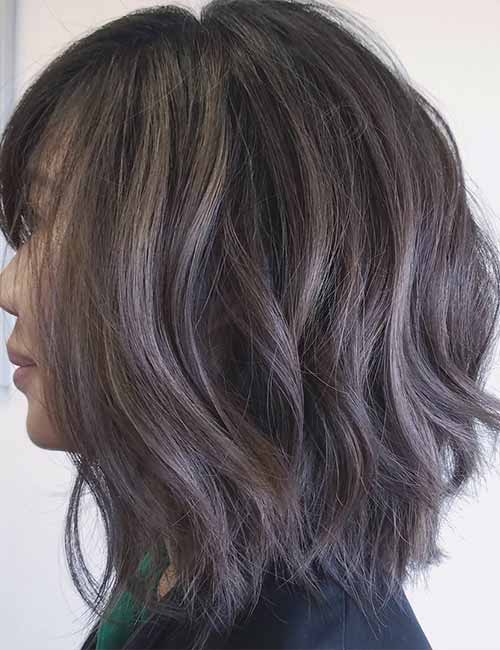 Smokey Layered Long Bob