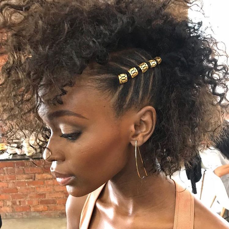 Soft Curly Waves Side Parted and Corn Styled