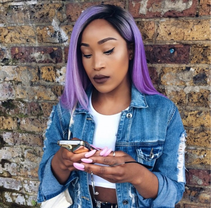 Straight Purple Hairstyle