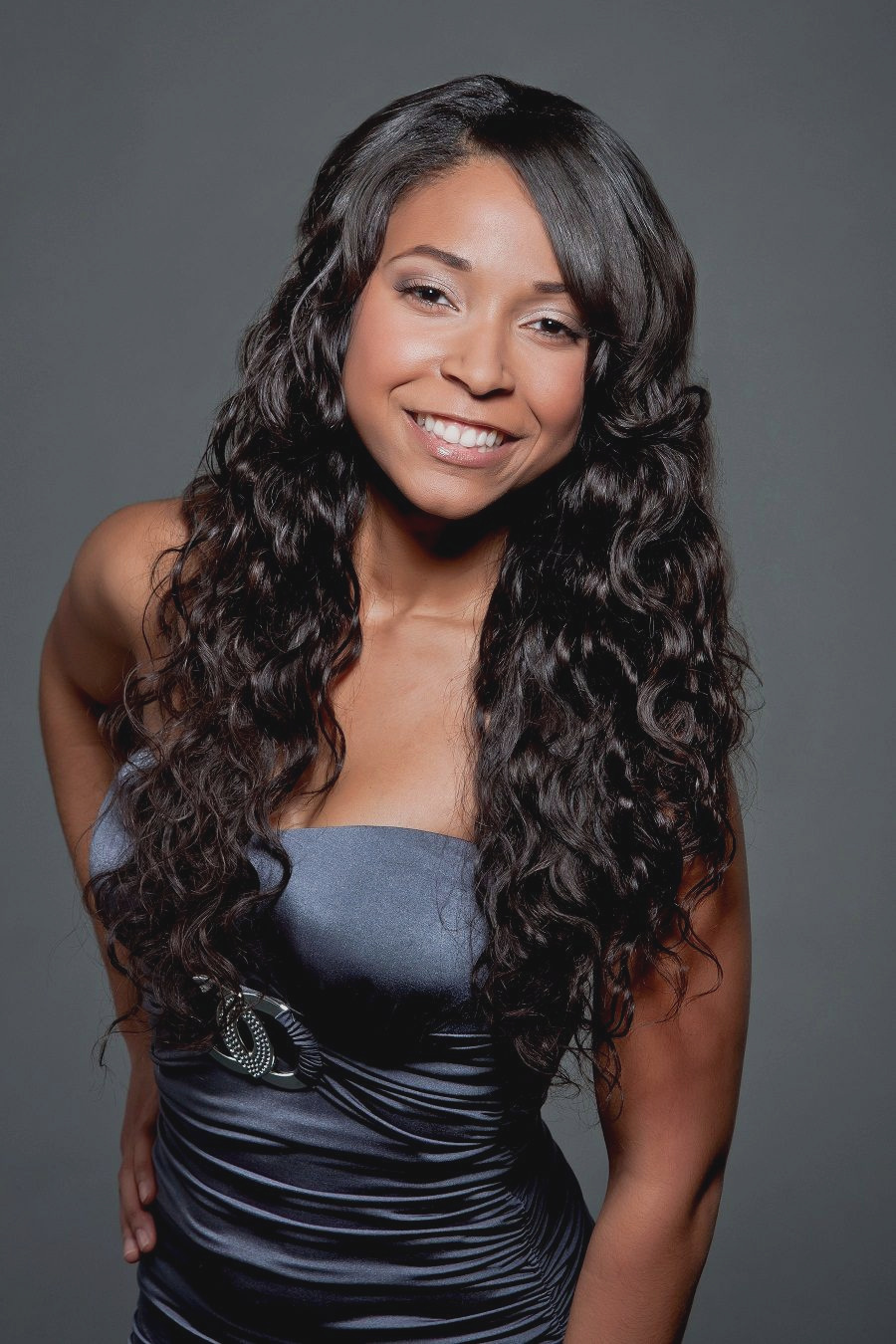 Straight Top Hair followed by Spiral Curls