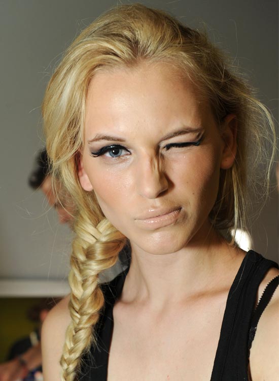 Subtly Tousled Blond Braids