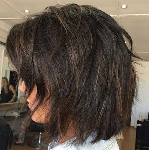 Thick Layered Short Hair