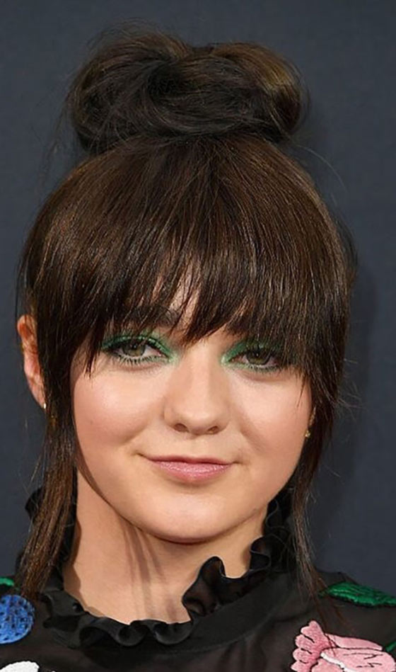 Top Bun With Two Tiered Bangs