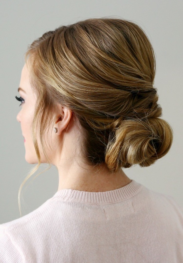A Sweet and Subtle Twisted Low Bun