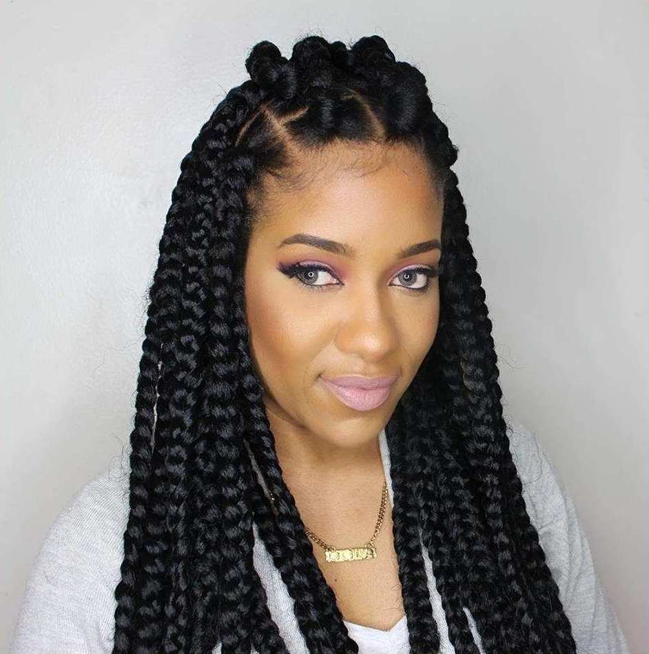 Big Cornrows Braid Hairstyle