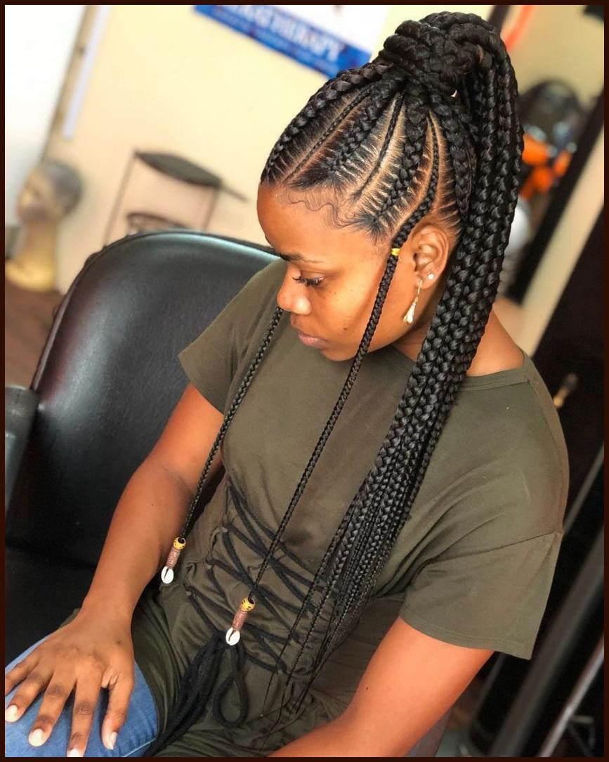 Braids up to The Ponytail