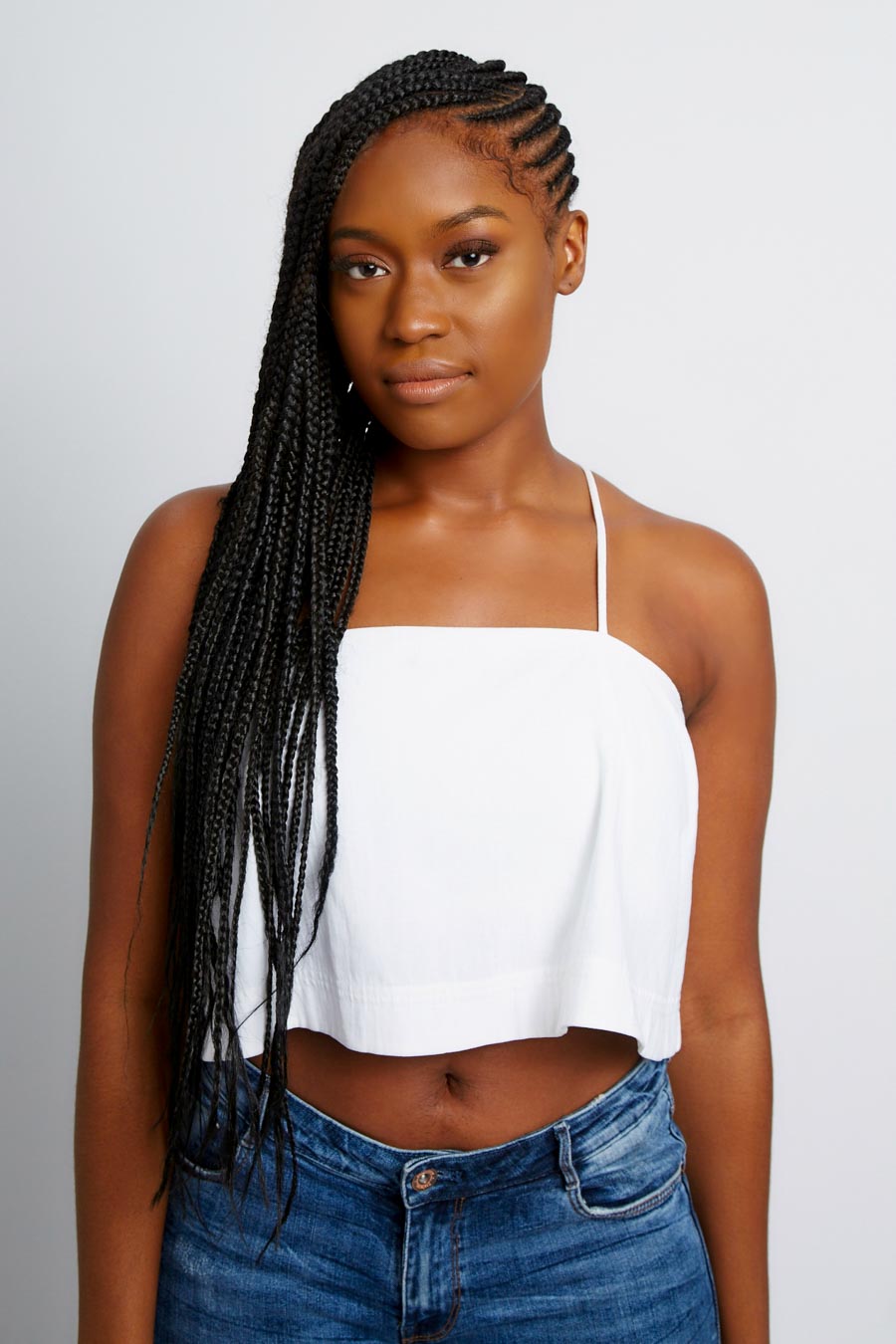 Cornrow Knotless Braid Hairstyle