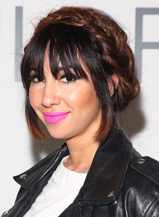 Fringed Updo With Braided Headband