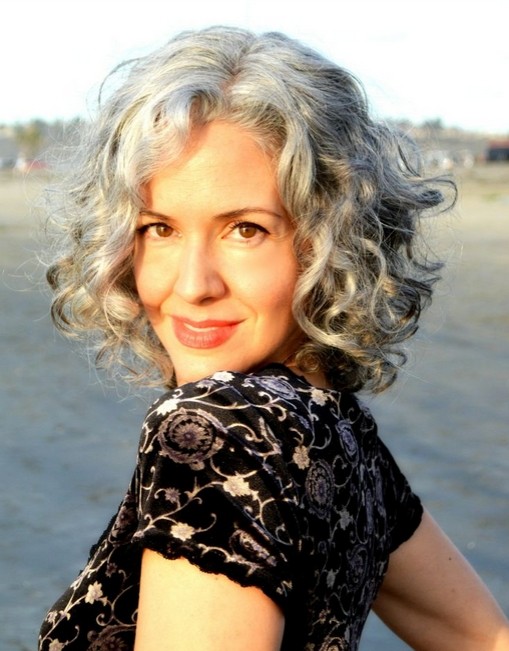 Grey Curly Bob Haircut