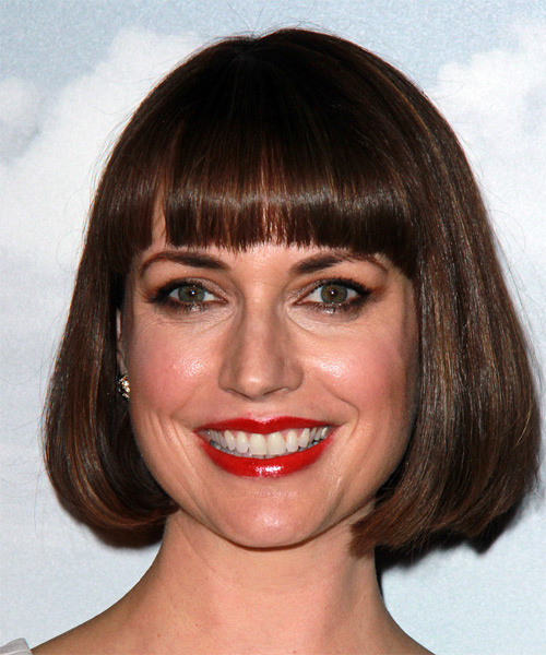 Julie Ann Emery Medium Straight Bob Hairstyle
