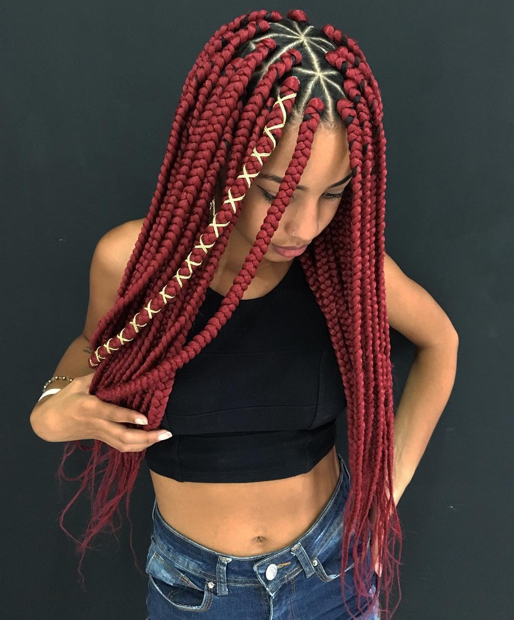 Jumbo Red Poetic Justice Braid