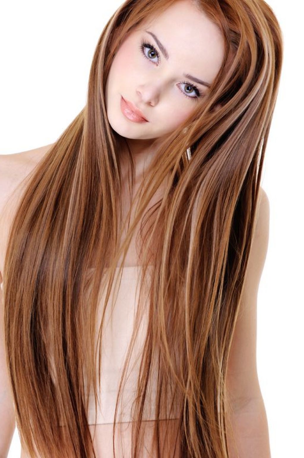 Long straight hair with cut edges