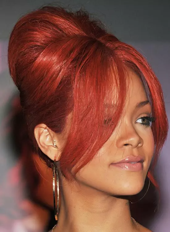 Red Edgy Bouffant