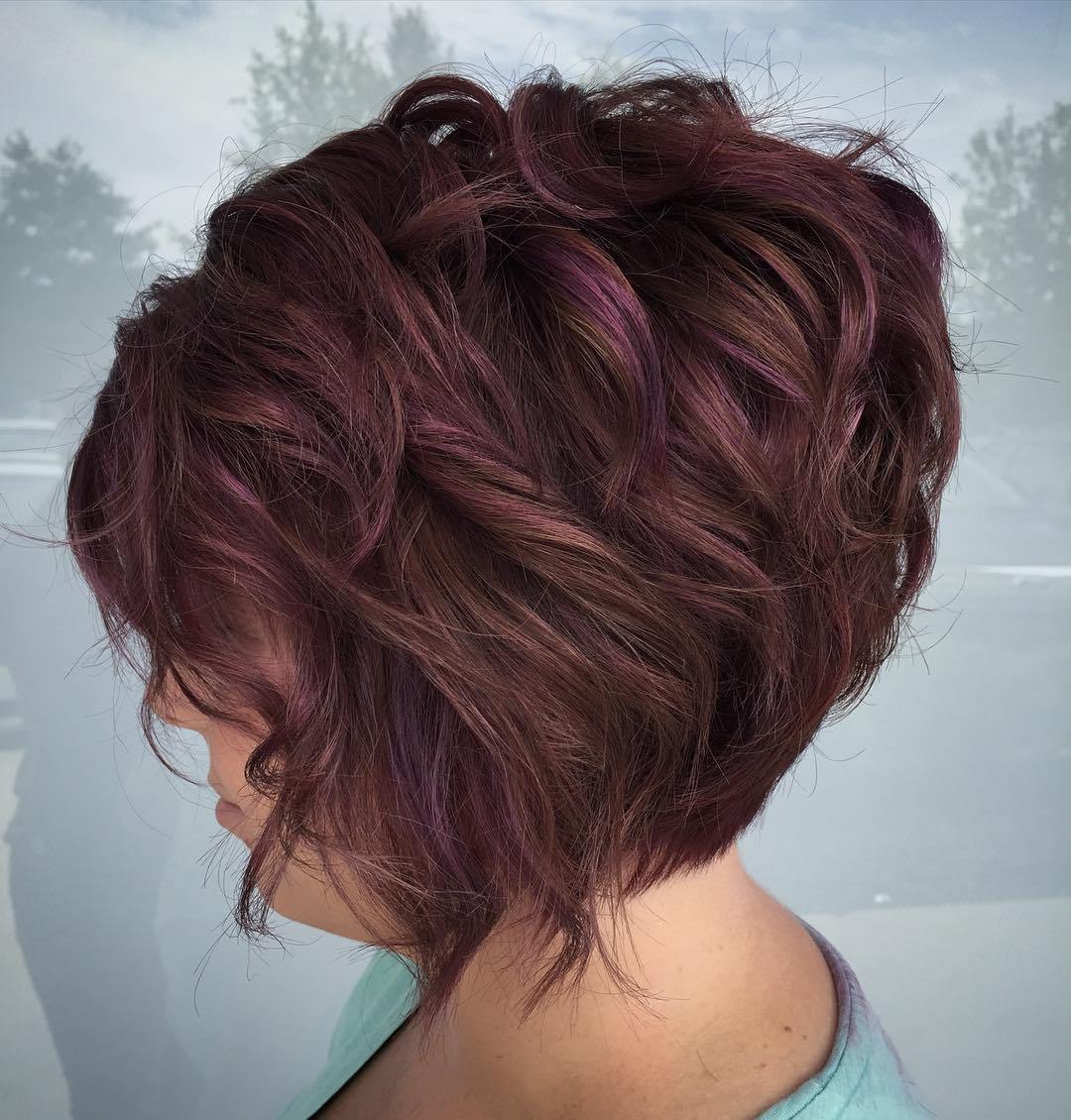 Shaggy Burgundy Hairstyle