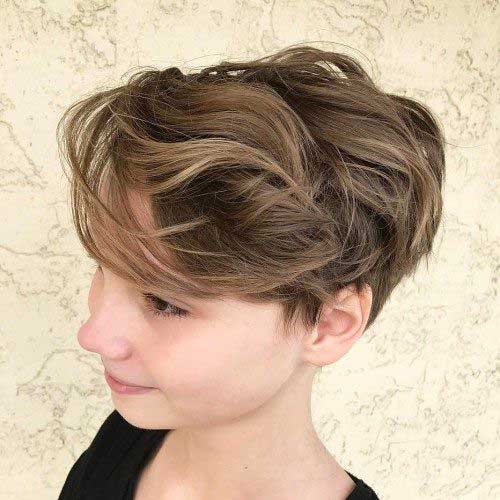 Short Layer Thick Hair Cut