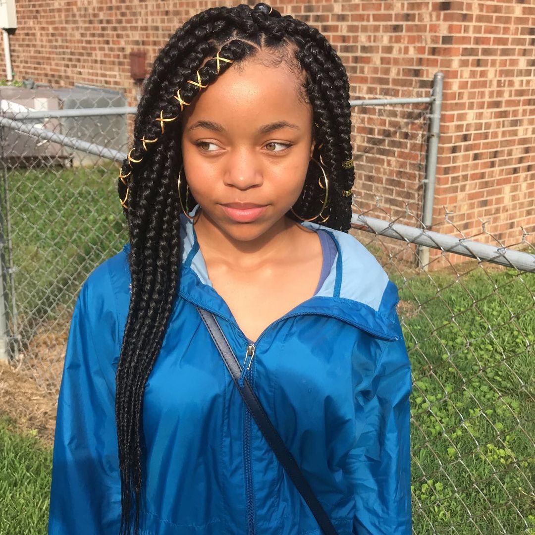 Side Twisted Hairstyle for Long Hair