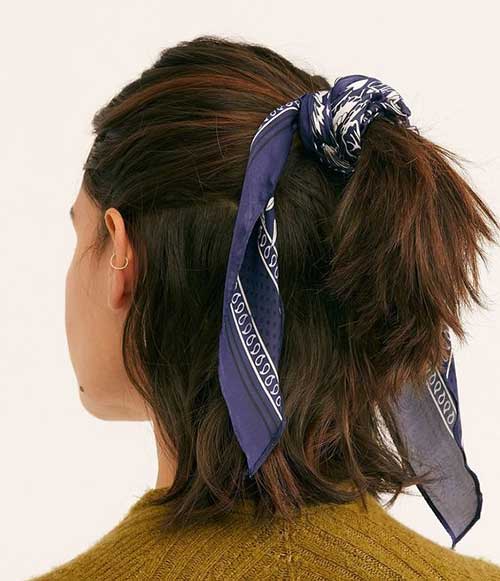 Simple Half Updo for Short Hair