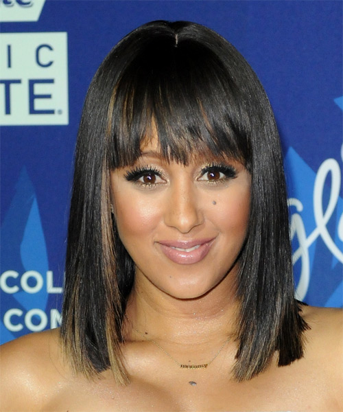 Tamera Mowry Medium Straight Bob Hairstyle