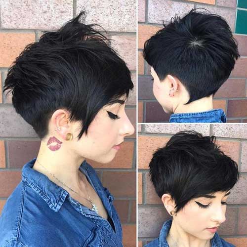 Thick Dark Brown Pixie