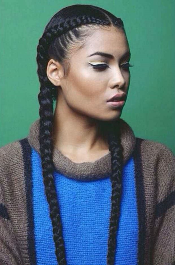 Twin Cornrow Braids