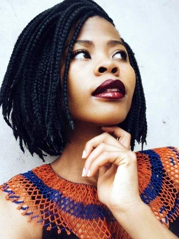 Wool Like Thin Multiple Braids Divided from One Side