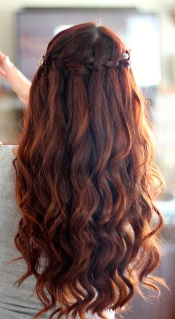 Back Braid with Falling Curls