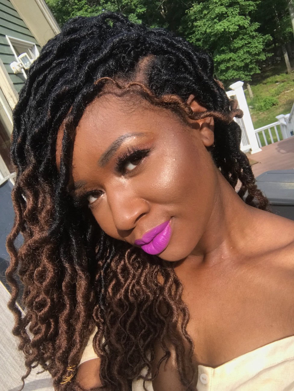 Brown Highlighted Twisted Hair
