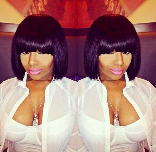 Chic Short Bob Hair with Bangs for Black Women