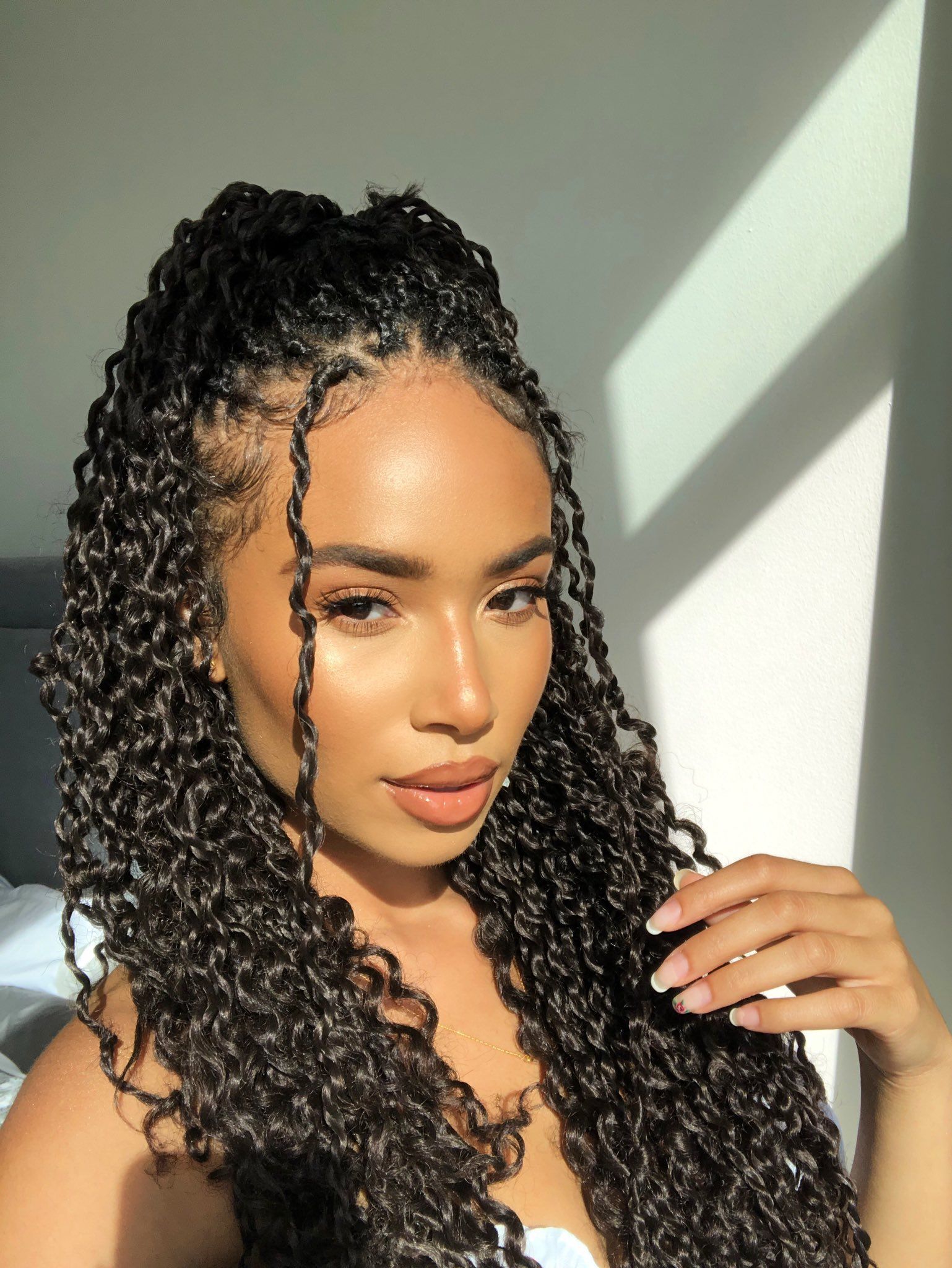 Curly Twists in High Ponytail
