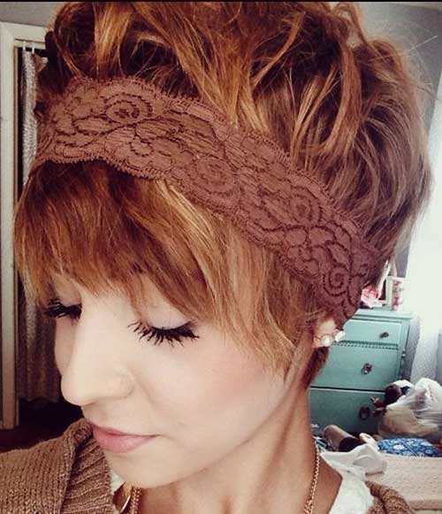 Cute Layered Red Hair with Headband