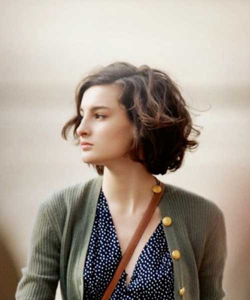 Cute Short Haircut for Thick Brown Hair