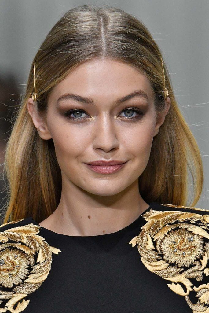Exposed Golden Bobby Pin Style