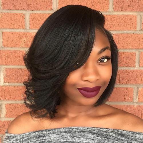 Feathered Bangs Sew In Bob