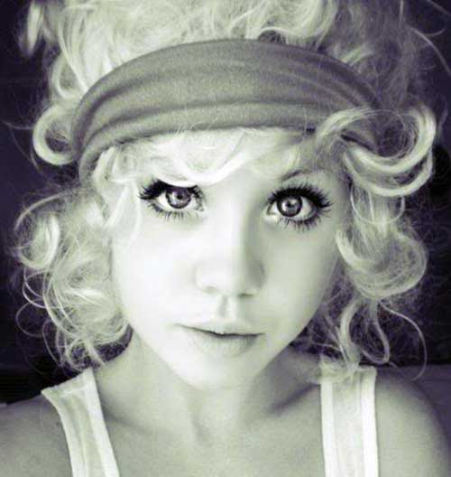 Headbanded Curly Cute Blonde Hair
