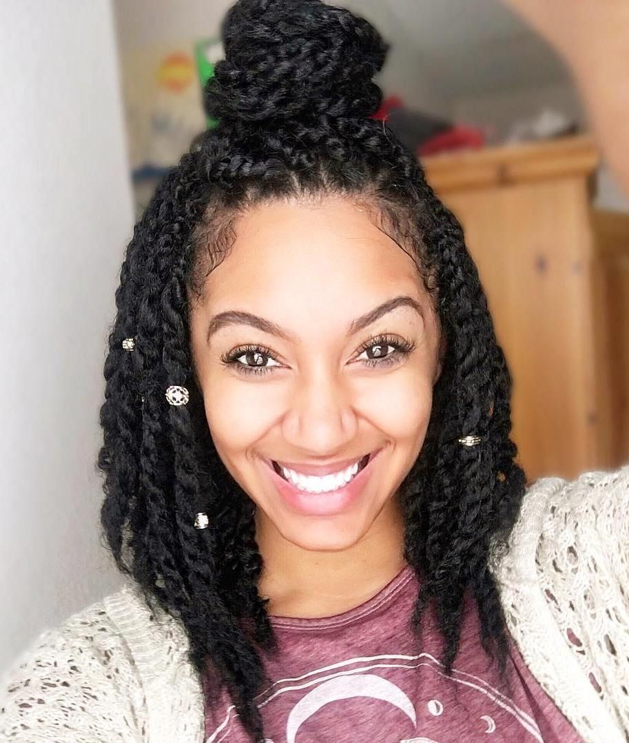 Jumbo Twists with Half Updo