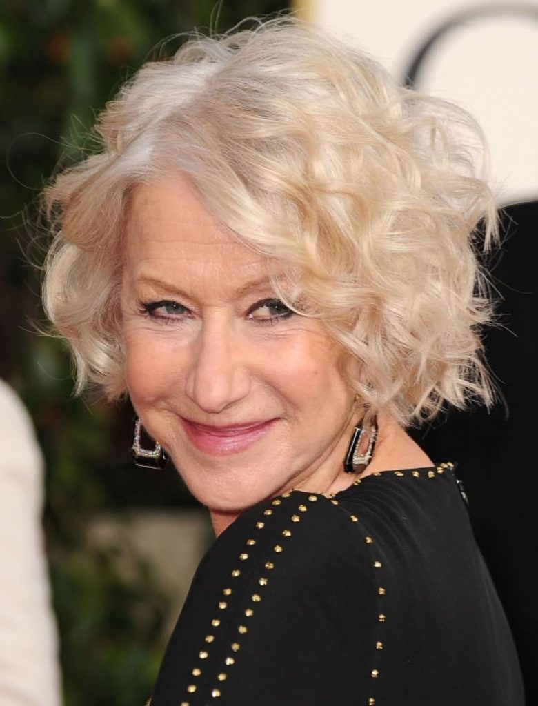 Light Blonde Curly Bob