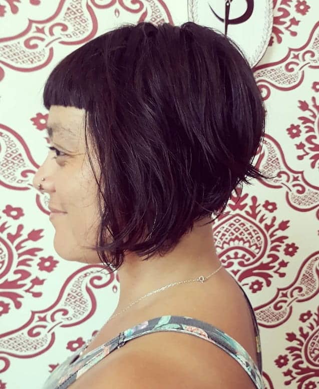 Long Bob Balayage with Bangs