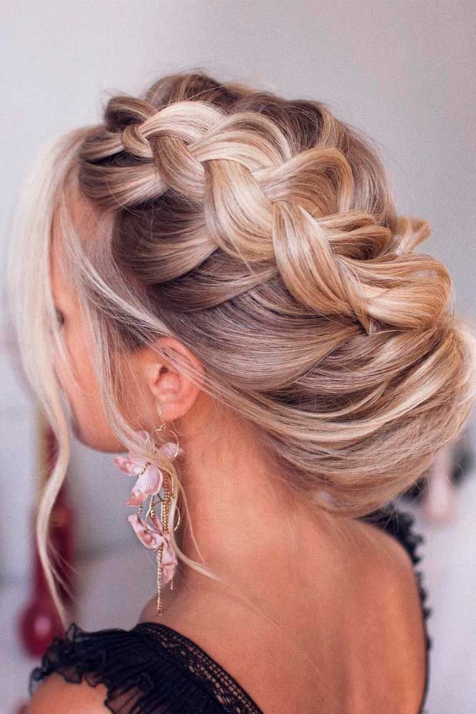 Long Braided Loose Updo