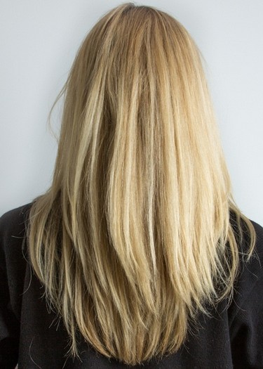 Long Straight Golden Blond Hairstyle